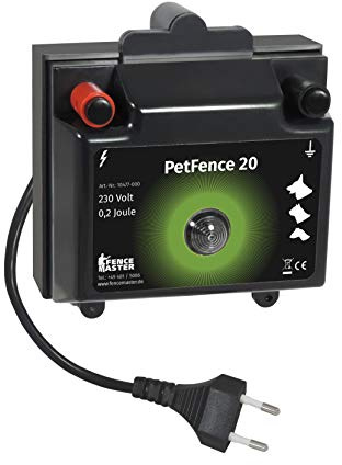 Appareil de clôture électrique Petfence 20 - Répulsif contre les chiens, chats, lapins, martres, ratons laveurs, hérons