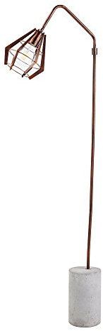 Versanora Vn-L00046-Eu Lampada da Pavimento, Rame/Calcestruzzo