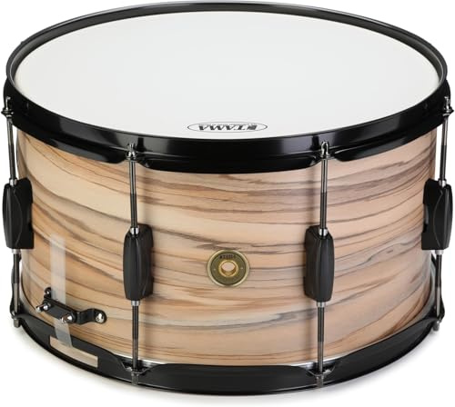 Tama WP148BK-NZW Snare Drum - 8 x 14 - Natural Zebra Wood
