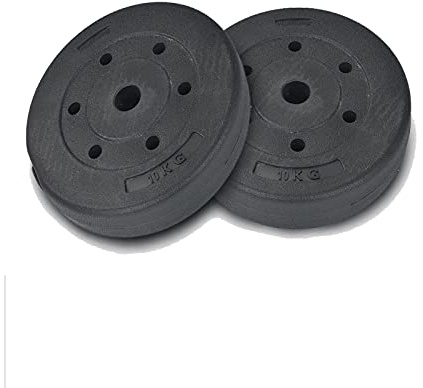 Trintion Standard Weight Plates Set 10kg x 2 Dumbbell Lifting Training Plates for Home Gym Increase Muscle Endurance Fitness Exercise Equipment