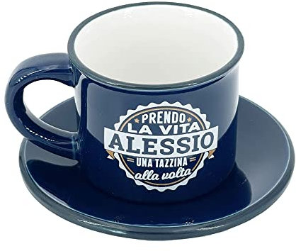 TAZZINA DA CAFFE' PERSONALIZZATA CON PIATTINO - ALESSIO