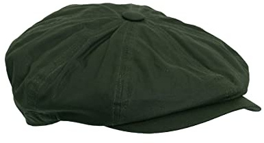 Walker and Hawkes - Danesford - Gorra Baker Boy Wax de 8 Paneles - Verde Oliva - M (58cm)