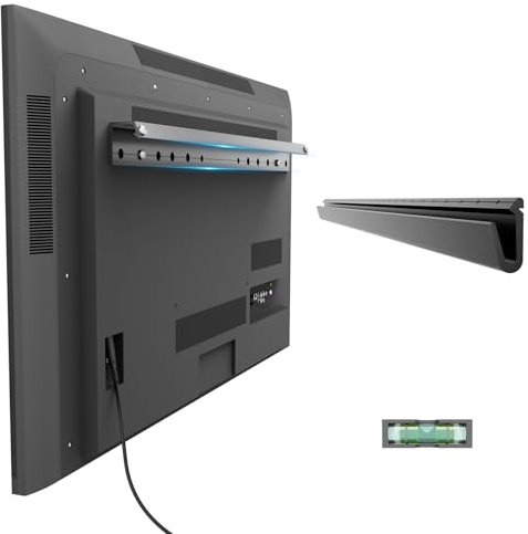 Supporto per TV senza viti per cartongesso, montaggio a parete per TV da 32-75 pollici fino a 68 kg, facile da installare con misuratore di bolle di livello