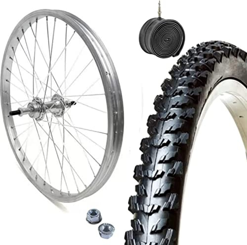 Roue de jante arrière 24 x 1,75 moyeu 6/7 V + couverture VTT 24 x 1,95 + chambre de roue complète moto 24