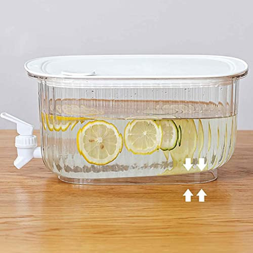 Dispensador De Agua Nevera - Garrafa Con Grifo - Dispensador De Bidon Agua Fria - Dispensador De Bebidas - Jarra Para Nevera - Enfriador De Bebidas - Dispensador De Leche