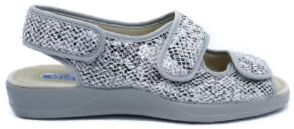 DeValverde - Zapatilla doble tira adhesiva ancho especial - 1170 para: Mujer color: GRIS talla: 39