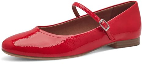 Tamaris Ballerines pour Femme 1-22122-42 - Brevet Rouge - Taille 39 EU, Couleur : Rouge., 39 EU