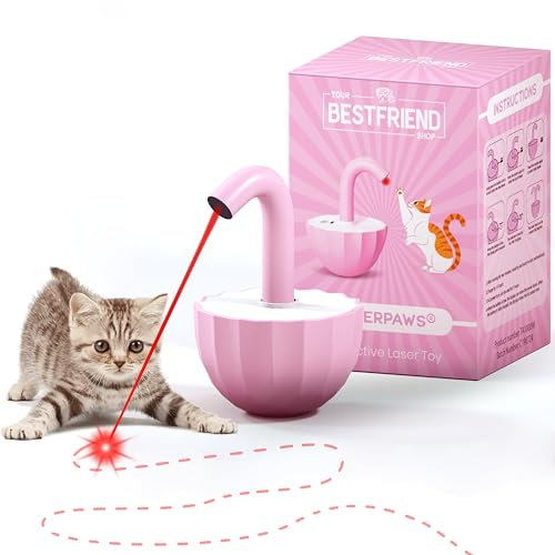 YOUR BESTFRIEND SHOP Interactive Cat Toy - Fun Cat Toys | Interactive Cat Toys | Cat Toys for Cat Playtime | Interactive Toy for Cats and Cat Toys (Pink)