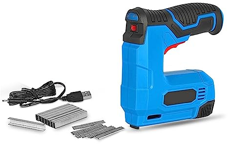 DCDCD Electric Nail Gun Cordless Stapler With 1500mAh Lithium Battery USB Rechargeable Staple Gun Furniture Wood Frame DIY Tool