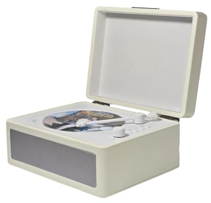 Jeffergarden CD-spelare, Bärbar med HiFi-ljudkvalitet, Stöder USB och för Musikströmning, för Musikälskare Var Som Helst (Vit)