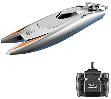 Goolsky Bateau télécommandé 2,4 GHz - 25 km/h - 2 canaux - Idéal pour étang, lac et piscine