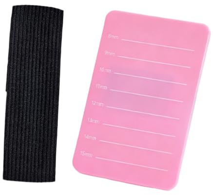 MotiveTech Support de Extensions de Cils Plateau Porte-cils Palette Main Réglable Poignet Elastique Surface Lisse Echelle Millimétrée Accès Rapide Convient Maqui, Rose Rouge 7 à 14 Mm