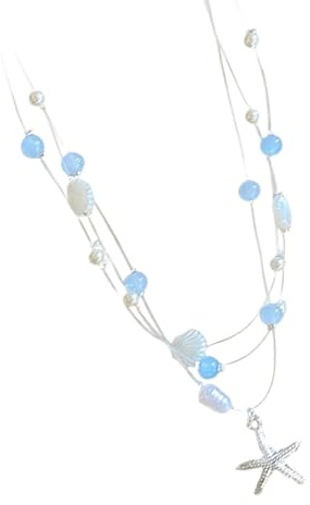 Greabuy Modernt snäcka pärlor halsband med justerbart spänne bekvämt arbete kvinnor lämpligt för arbete resa datum elegant hänge för kvinnor