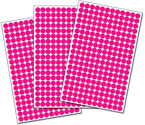 684–1368 självhäftande tejp neon 15 mm cirkel punkt självhäftande dekal Inventur – Finest Folia (neonrosa, 684 klisterpunkter)