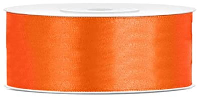 Rolle 25 Meter Satinband Orange 38mm breites Schleifenband orange Satin Dekoband Geschenkband Deko Band Geschenkverpackung Band 38mm