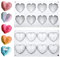 LFBEST Love Heart Silicone Mold - 8 Cavity 3D Diamond Heart Mould - Chocolate Silicone Dessert Moulds for Ice Cube Soap Cake Dessert DIY Tools