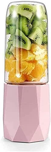 Blender Portable Blender Taille Personnelle Juicer Cup Smoothie Blenders 1500mAh USB Rechargeable Blender pour Outdoor Pique-Nique Voyage Gym (400ml Rose)