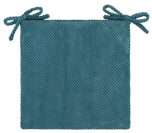 Moon - Sitzkissen mit Noppen Struktur - ca. 40x40x3 cm - Zierkissen Serie Piano extra weich - Petrol