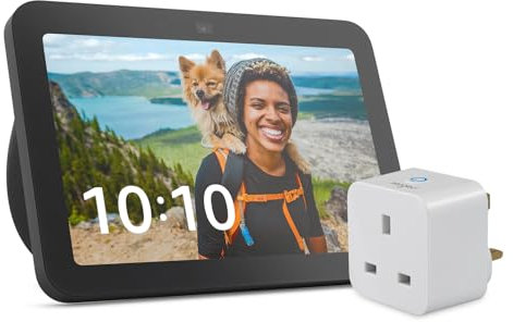 Echo Show 8 (3rd generation)| Charcoal + Sengled Smart Plug, Works with Alexa - Smart Home Starter Kit