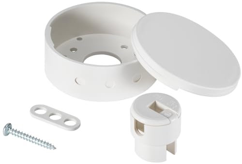 Verteilerbaldachin mit Zubehör Deckenverteiler Verteilerdose Aufputzdose Anschlussdose (Weiß)