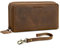 STILORD 'Thor' Portefeuille Homme Cuir Véritable XXL RFID avec Double Fermeture Éclair Grand Format avec Dragonne Porte-Monnaie pour 25 Cartes Portefeuilles Hommes Cuir, Couleur:Marron Moyen