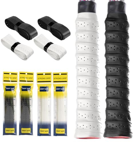 KEPYATI 4 Piezas Cintas de Agarre de Raqueta, Antideslizante, Overgrip Antideslizante Tenis Bádminton, Overgrips Padel para Raqueta de Tenis, Bádminton y Squash
