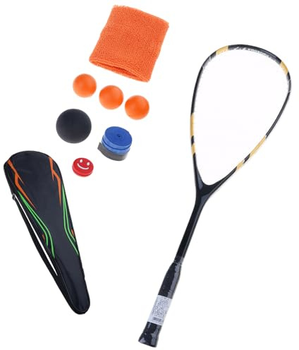 Racchetta da squash con telaio in lega di alluminio Racchetta professionale per principianti Racchetta da allenamento con impugnatura ergonomica Racchetta da squash resistente agli urti per
