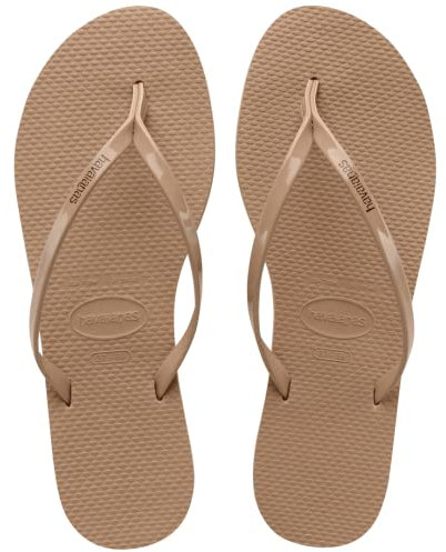Havaianas Women's You Metallic Flip-Flop, Rose Gold, 9/10 UK