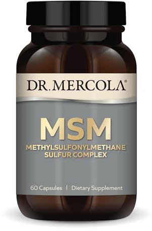 Dr. Mercola MSM Sulfur Complex - Joint Support & Cellular Health - OptiMSM - R-Alpha Lipoic Acid - TMG - Organic Sulfur Blend - 60 Capsules (30 Servings)