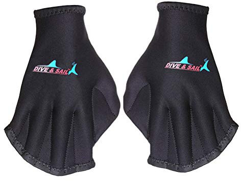 ANPPEX Oberkörperwiderstand Schwimmhandschuhe, Aquatic Handschuhe für den Oberkörperwiderstand, Neoprenhandschuhe offen Wasser Training, Wasserdicht Neopren Webbed, 1 Paar