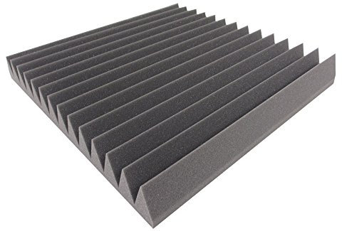 Akustikpur Dreieck Profil Lamellen Profil ca. 49 x 49 x 7 cm WAVE PANELS Schallabsorber Akustikschaumstoff Akustik Dämmung Anthrazit Schwarz