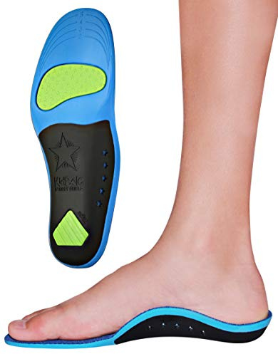 Children's Memory Foam Starry Shield Arch Support Insole for Comfort, Cushion & Arch Support by KidSole ((24 CM) Kids Size 2-6)