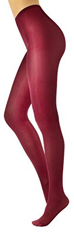 CALZITALY Collant Brillant, Collants Opaques | Noir, Vert, Mystic Green, Bordeaux, Bleu | S, M, L, XL | 70 DEN | Made in Italy(L, Bordeaux)