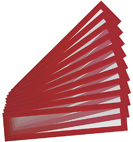 Tarifold Es 195213 - Pack mit 10 magnetischen Bilderrahmen, A4/A3, (55 x 297 mm) Magnet Pro für magnetische Whiteboards, Farbe Rot