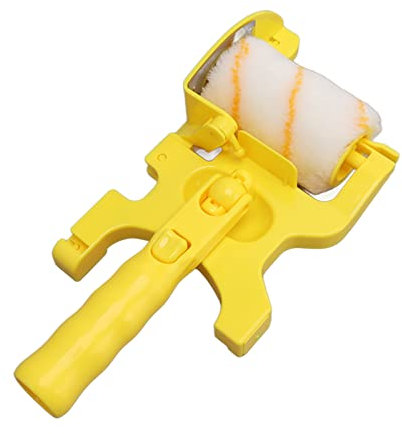 Rodillo para Pintar Hilo Amarillo Diseño Separador Rodillo para Bordes Rodillos para Pintar con Mango para Trabajos de Pintura, Renovación y Decoración, 30 Cm X 12,5 Cm