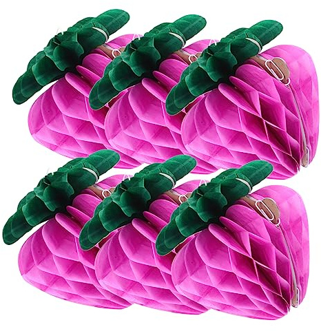 Abaodam 10 Pezzi Palline a Nido d'Ape alla Fragola Ciondolo a Sfera a Nido d'Ape Decorazioni per Feste a Nido d'Ape Decorazione per La Casa Carta Palla a Nido d'Ape Sfera Decorativa