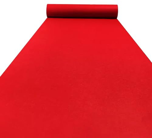 Gangläufer für Hochzeiten, 2 mm roter Gangläufer-Teppich für Zeremonien, Partys und Veranstaltungen, Innen- oder Außendekoration, 10 m, 15 m, 20 m, 25 m, 30 m, 50 m Teppichrolle ( Size : 1.2x50m )