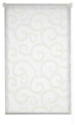 Estoralis | ORNELLA | Tenda a rullo moderna | tessuto jacquard traslucido | Bianco/Beige | 100 x 255 cm (larghezza/altezza) dimensione del tessuto 97 x 250 cm. | Tende per finestre e porte