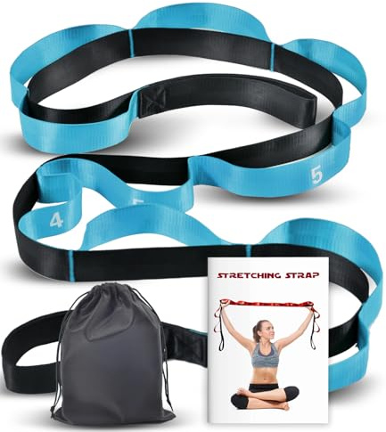 Acozycoo Stretching Strap with Loops for Physical Therapy,Knee,Calf,Back