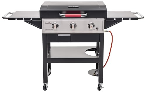Char-Broil Gasgrill Plancha Griddle 3400, Gusseisen-Grillplatte 48 x 68 cm, Elektronische Zündung, 165.1 cm x 71.12 cm x 99.57 cm