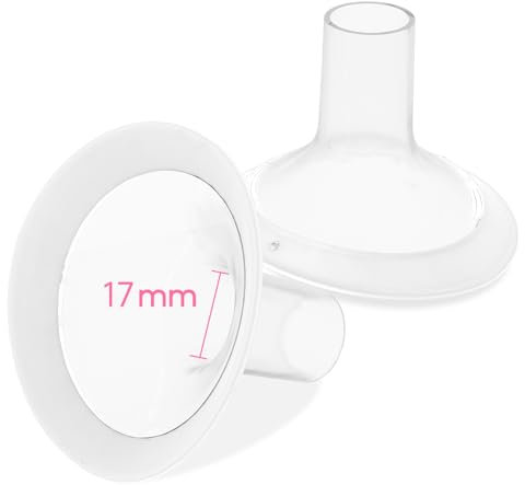 Milchpumpen-Teile für Medela, ovale, weiche Flansche mit 106 Grad breiterem Öffnungswinkel für Medela Symphony Pumpe, PersonalFit, Freestyle, Maxflow, Freestyle Flex Swing Maxi Anschluss (2 Packungen)