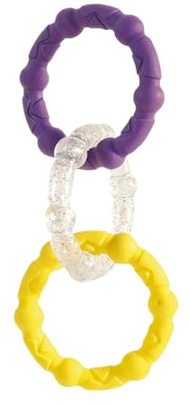 Bmdjdq Dog Tug Rings, Textured Grip, 22x9.5x2cm, Outdoor Fetch Toy, 3-Ring Chew Game, Sturdy Rings, For Indoor, Outdoor, Garden, Lawn, Patio, Backyard, Park, Beach