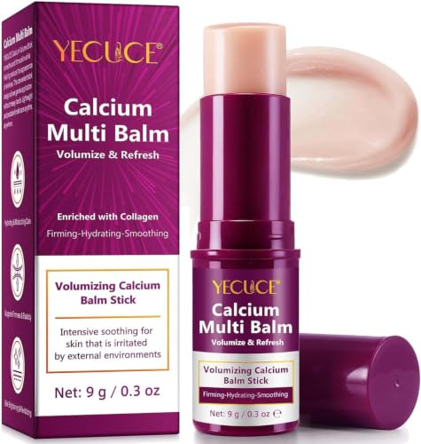 Calcium Multi Balm Stick 9g – Bálsamo Facial Hidratante en Barra con Colágeno, Efecto Reafirmante y Suavizante, Cuidado para Cara, Ojos y Cuello, Aspecto Luminoso y Flexible, Formato Portátil