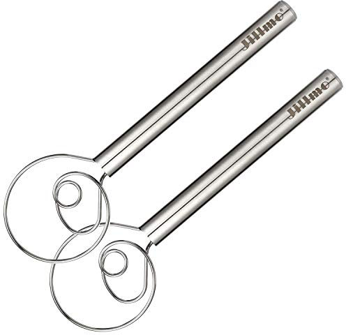 Jillmo Dänischer Teigbesen, 30,5 cm, Edelstahl, Brotbesen, 2 Stück