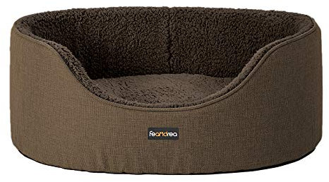 Feandrea Panier pour Chien, Coussin Réversible, 83 x 63 x 27 cm, Brun PGW032K01