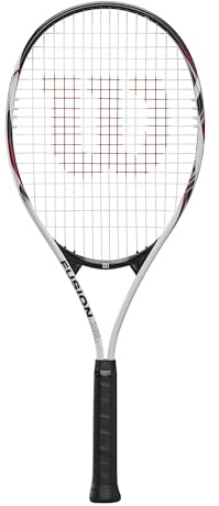 Wilson Raqueta de tenis Fusion XL, Aluminio, Equilibrio en la empuñadura, 291 g, Longitud 69,9 cm