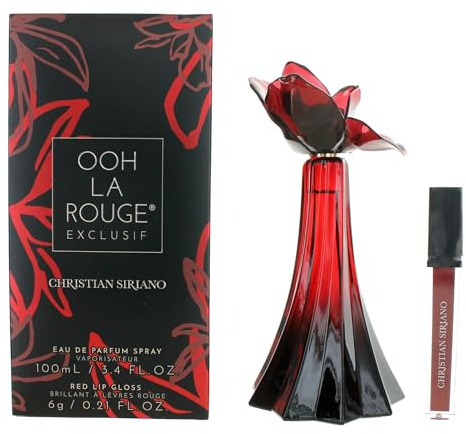 Ooh La Rouge Exclusif by Christian Siriano for Women - 2 Pc Gift Set 3.4 oz EDP Spray, 0.21oz Red Lip Gloss