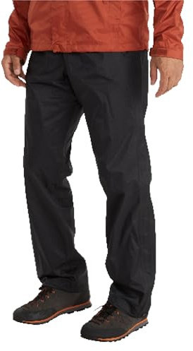 Marmot Homme Precip Eco Full Zip Pant, Pantalon Imperméable, Surpantalon Respirant, Pantalon de Randonnée Léger, Pantalon de Trekking Coupe-Vent, Black, L