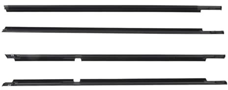 Brilluxa 4Pcs Coupe-Froid de Voiture Fenêtre 68164 35030 Ceinture de Joint de Fenêtre Noire Bande Météo de Fenêtre de Porte Noire Garniture de Balayage Extérieur pour 4RUNNER