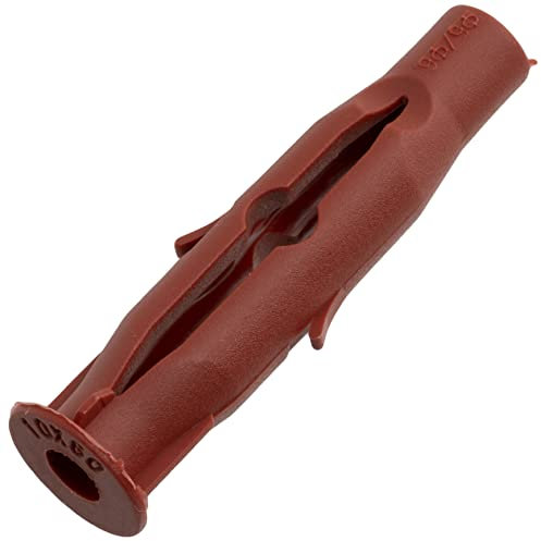 AERZETIX - C64982 - Juego de 25 Tacos universales 10х60mm - en plástico - fijación en hormigón ladrillo Piedra hormigón Celular Materiales Huecos Paneles Trabajos Edificio Tornillo de Madera armazón